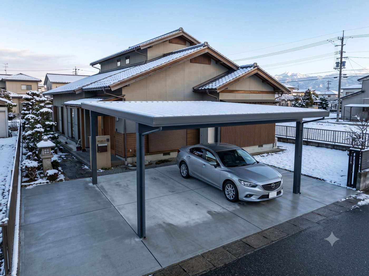 カーポート・土間コンクリートの施工イメージ